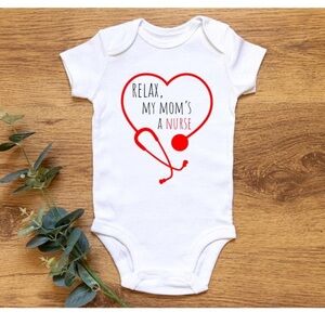 White Baby Onesie with Graphic Print